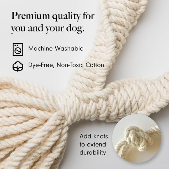 Natural, Non-Toxic Cotton Rope Toys for Small and Medium Dogs | 2-Pack | Include - Picture 3 of 6